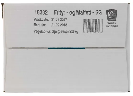 FRITYR-OG MATFETT SG 2X5 KG IDUN FRITYR-OG MATFETT SG 2X5 KG IDUN