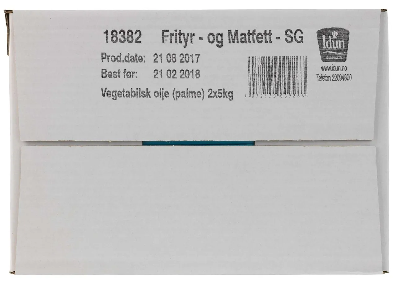 FRITYR-OG MATFETT SG 2X5 KG IDUN