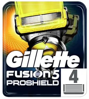 GILLETTE BARBERBLAD PROSHIELD GUL 4STK GILLETTE BARBERBLAD PROSHIELD GUL 4STK