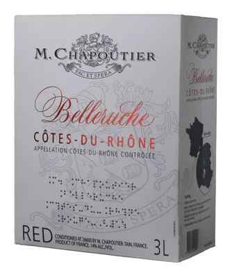 CHAPOUTIER CÔTES DU RHÔNE BELLERUCHE 14% 300CL CHAPOUTIER CÔTES DU RHÔNE BELLERUCHE 14% 300CL