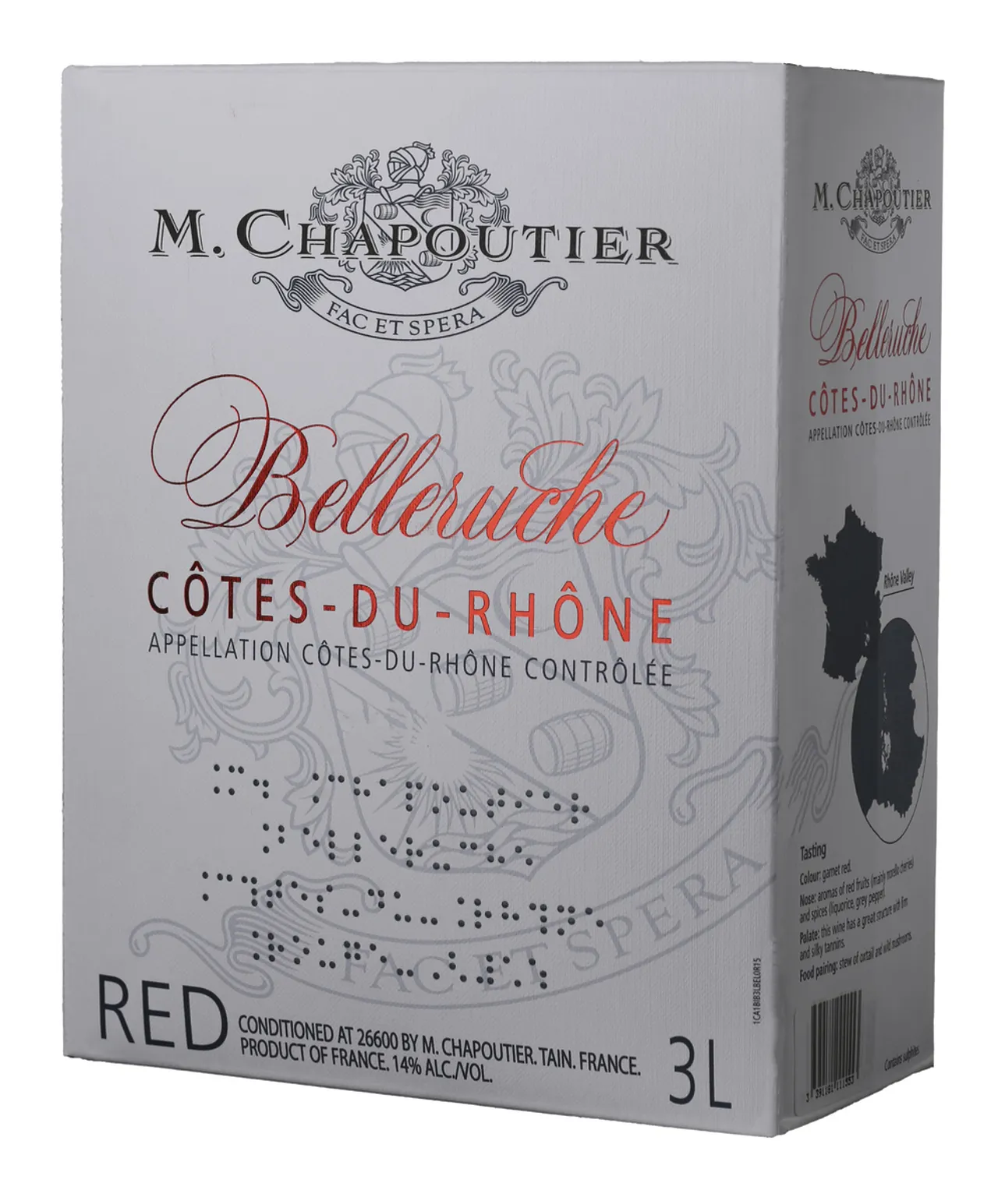 CHAPOUTIER CÔTES DU RHÔNE BELLERUCHE 14% 300CL