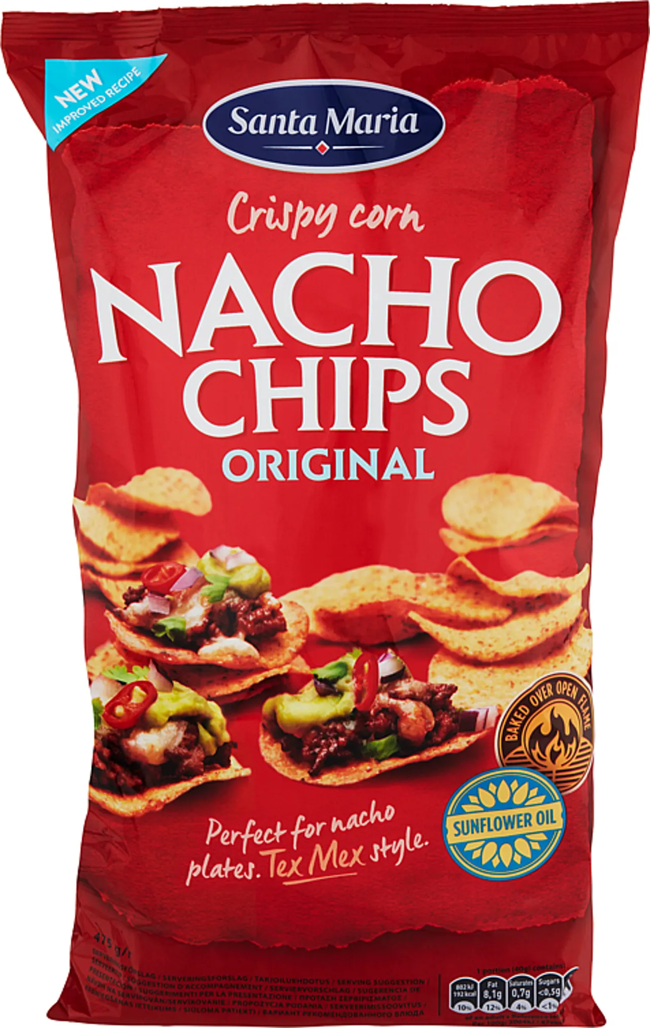 NACHO CHIPS 475G SANTA MARIA