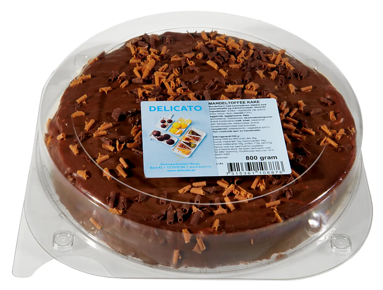 MANDELTOFFEKAKE 800G DELICATO