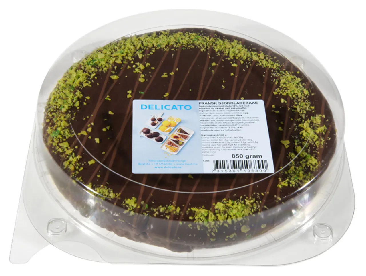 FRANSK SJOKOLADEKAKE 850G DELICATO