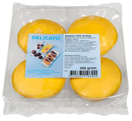 Mandeltopp M Sitron 200g Delicato