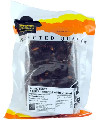 TAMARIND WITHOUT SEED 375G 3 CHEF'S TAMARIND WITHOUT SEED 375G 3 CHEF'S