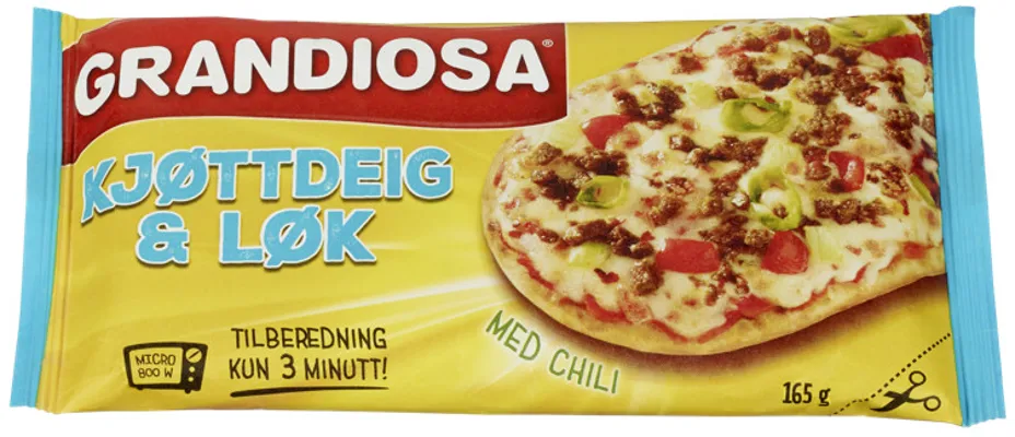 GRANDIOSA PIZZASLICE KJØTTDEI 165G GRANDIOSA PIZZASLICE KJØTTDEI 165G