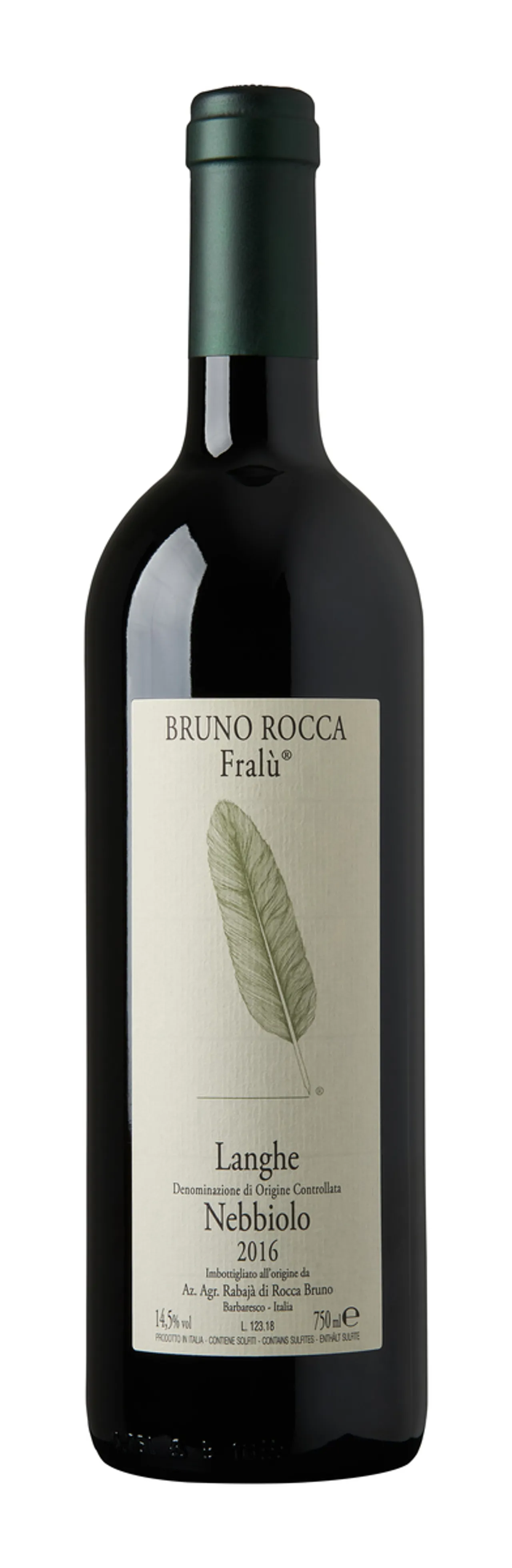 BRUNO ROCCA FRALÙ LANGHE NEBBIOLO 14,5% 75CL
