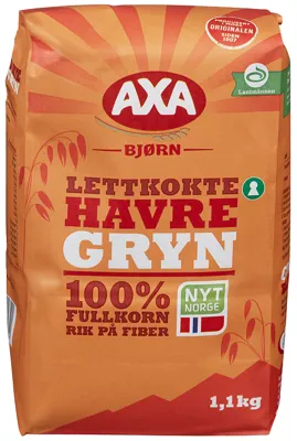 HAVREGRYN LETTKOKTE 1,1KG AXA HAVREGRYN LETTKOKTE 1,1KG AXA