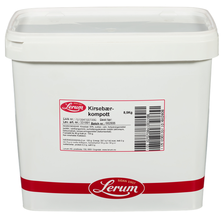 KIRSEBÆRKOMPOTT 8,5 KG LERUM