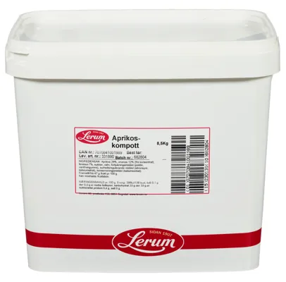 APRIKOSKOMPOTT 8.5KG LERUM APRIKOSKOMPOTT 8.5KG LERUM