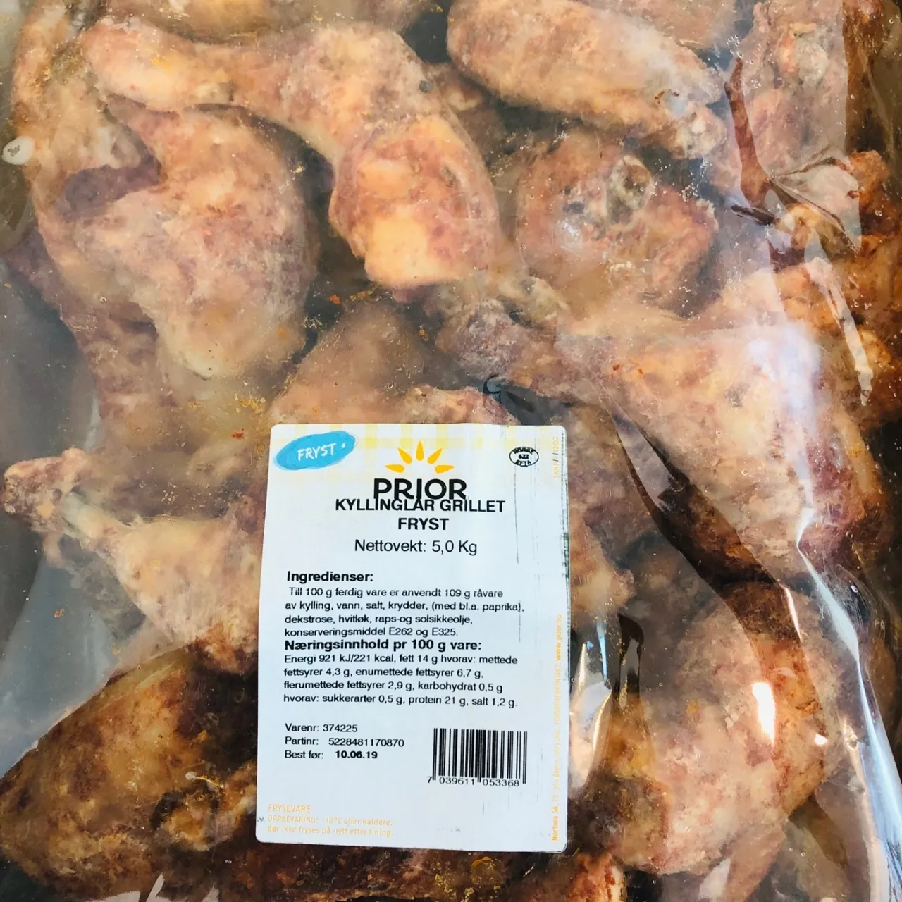 KYLLINGLÅR GRILLET 5KG