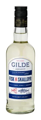 Gilde Aquavit Fisk Og Skalldy 37,5% 50cl