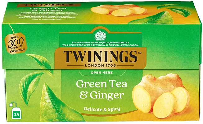 Twinings Grønn Te Ingefær 12x25g