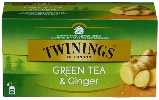 TWININGS GREEN TEA GINGER 25BGS TWININGS GREEN TEA GINGER 25BGS