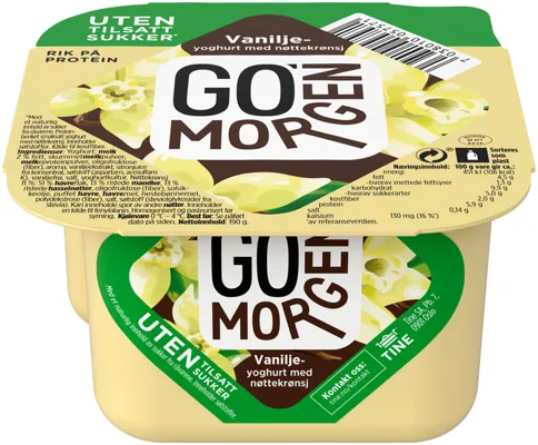 GO MORGEN VANILJE UTEN 190G TINE GO MORGEN VANILJE UTEN 190G TINE