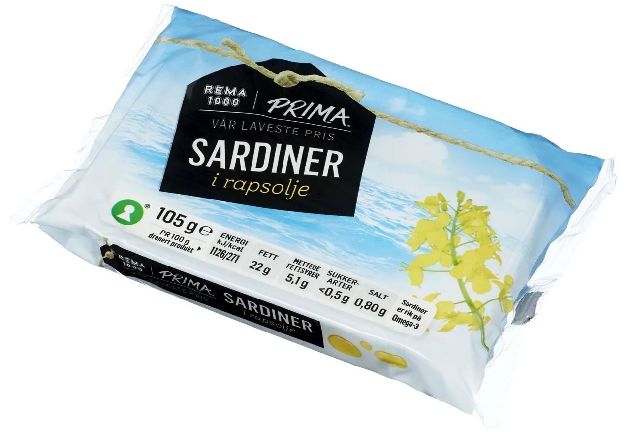 SARDINER I OLJE 105G