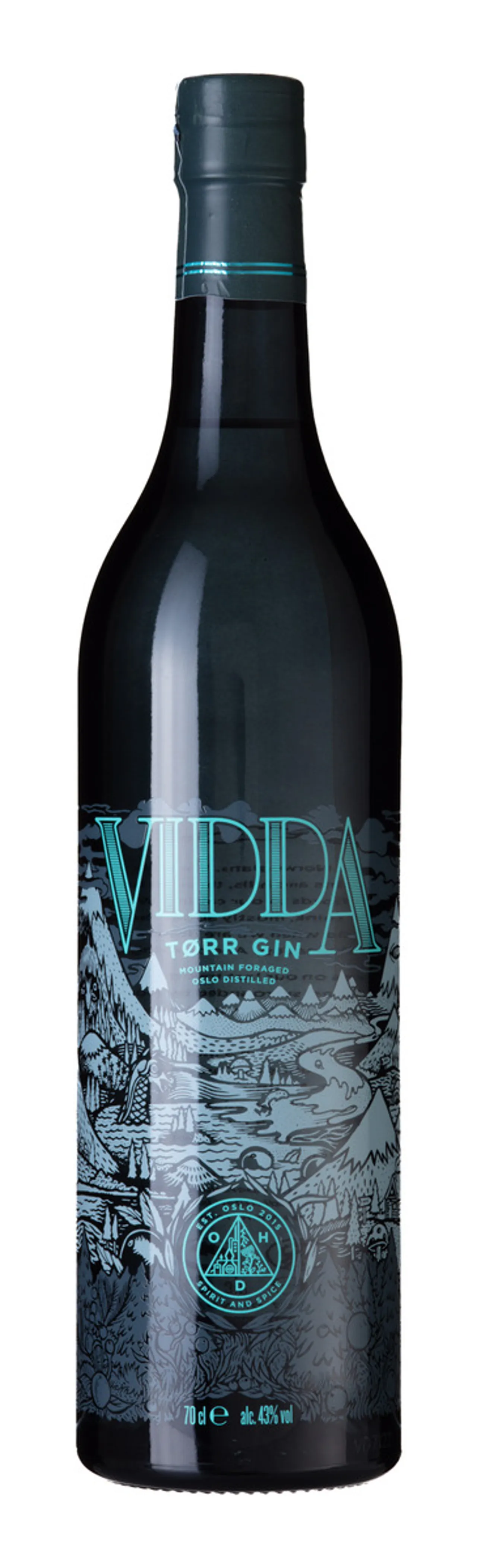 OSLO HÅNDVERKSDESTILLERI VIDDA TØRR GIN 43% 70CL