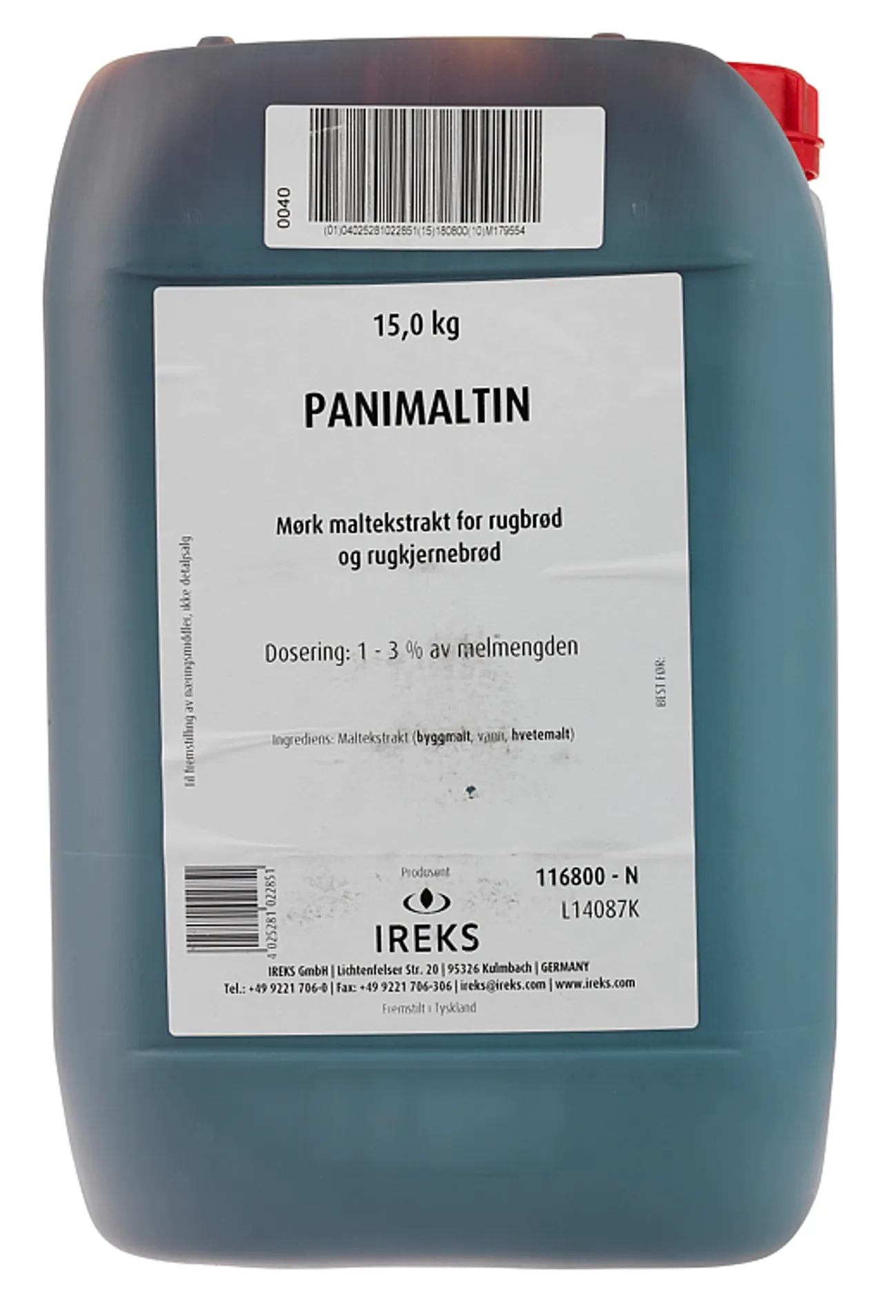 IREKS PANIMALTIN KANNE 15 KG