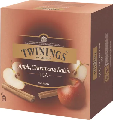 TWININGS APPLE, CINNAMON AND RAISIN 100GB TWININGS APPLE, CINNAMON AND RAISIN 100GB