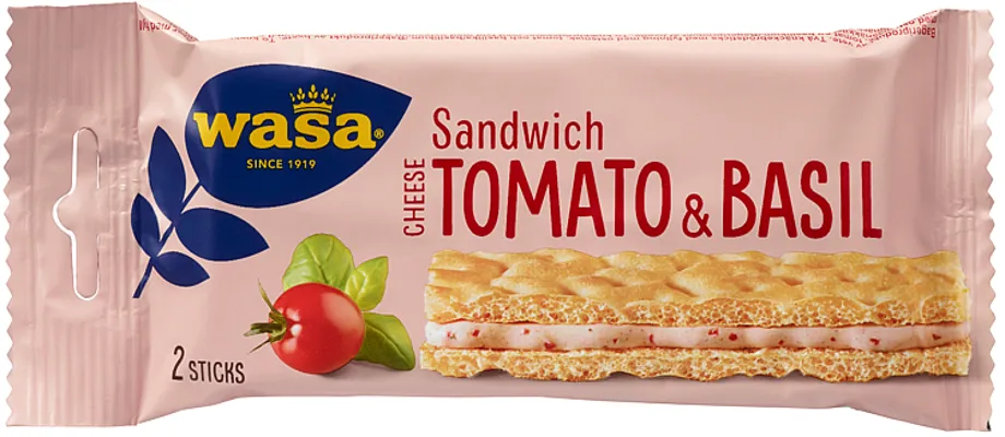 WASA SANDWICH TOMAT&BASILIKUM 24X40G WASA SANDWICH TOMAT&BASILIKUM 24X40G