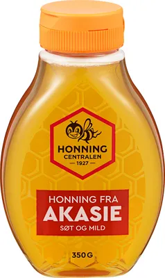 Akasiehonning 350g, Flytende Honning, Honningcentralen