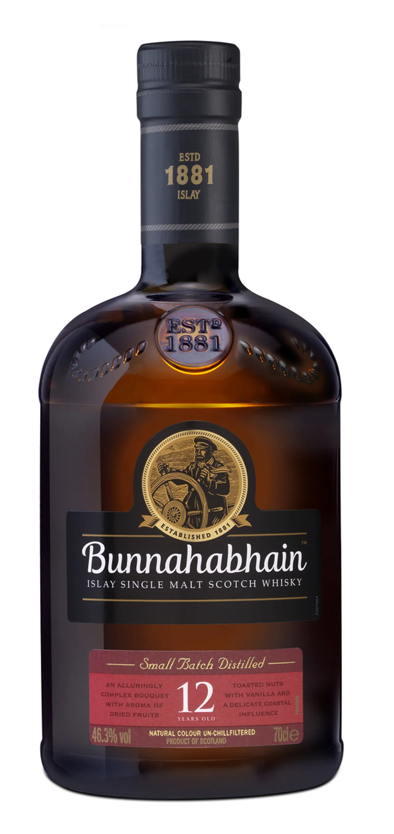 BUNNAHABHAIN SINGLE ISLAY MALT 12 Y.O. 46,3% 70CL