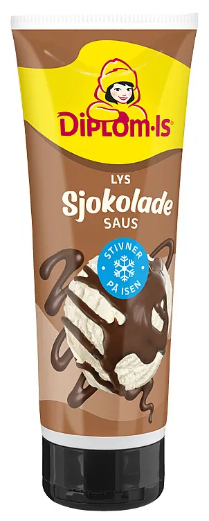 LYS SJOKOLADESAUS STIVNER PÅ ISEN 250G DIPLOM-IS LYS SJOKOLADESAUS STIVNER PÅ ISEN 250G DIPLOM-IS