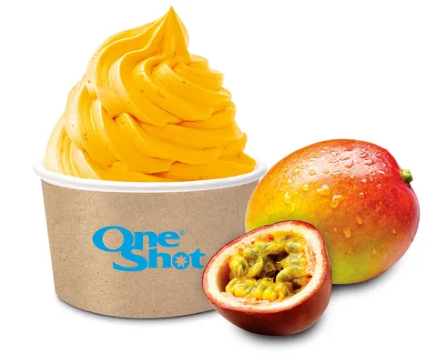 FROZEN YOGHURT MANGO & PASJONSFRUKT 18 STK A 100G ONESHOT FROZEN YOGHURT MANGO & PASJONSFRUKT 18 STK A 100G ONESHOT