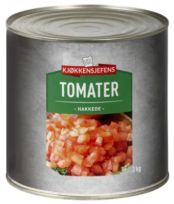 TOMATER HAKKEDE 2550G KJØKKENSJEFENS TOMATER HAKKEDE 2550G KJØKKENSJEFENS