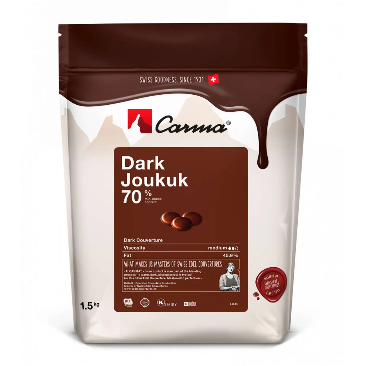 MØRK COUVERTURE JOUKUK 70% 1,5KG