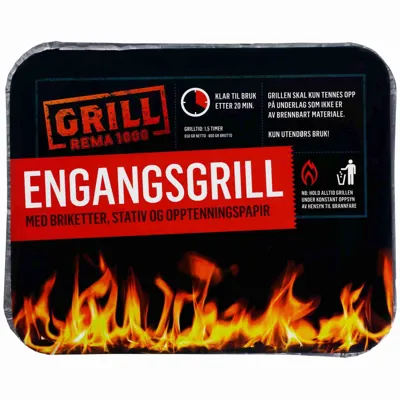 REMA 1000 ENGANGSGRILL 700G REMA 1000 ENGANGSGRILL 700G