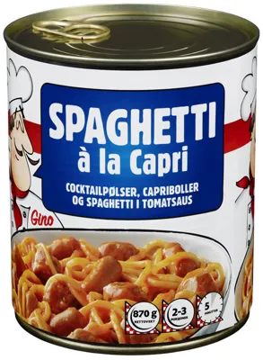SPAGHETTI A LA CAPRI 870G TRONDHJEM SPAGHETTI A LA CAPRI 870G TRONDHJEM