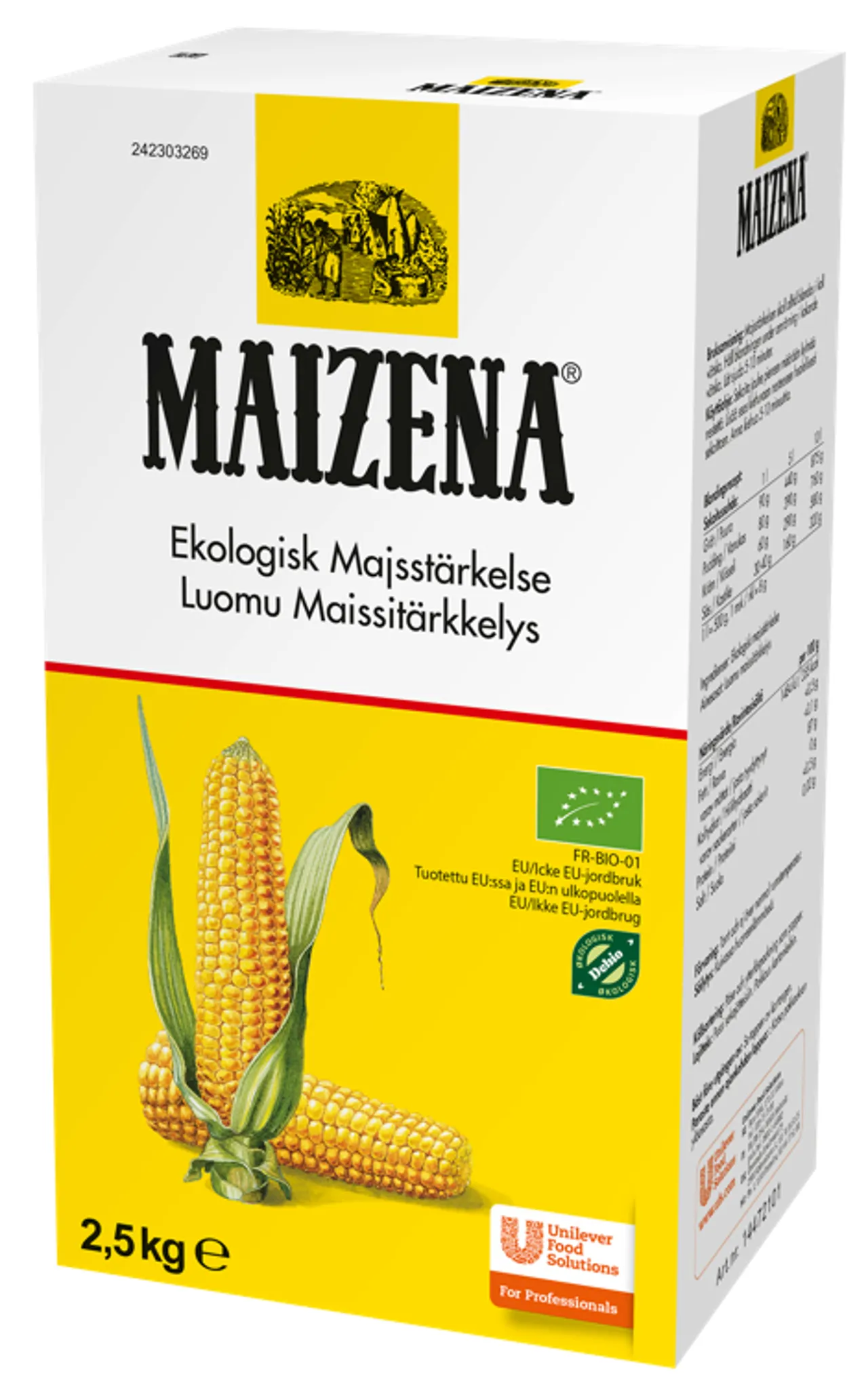 ØKOLOGISK MAISSTIVELSE 4X2.5KG MAIZENA