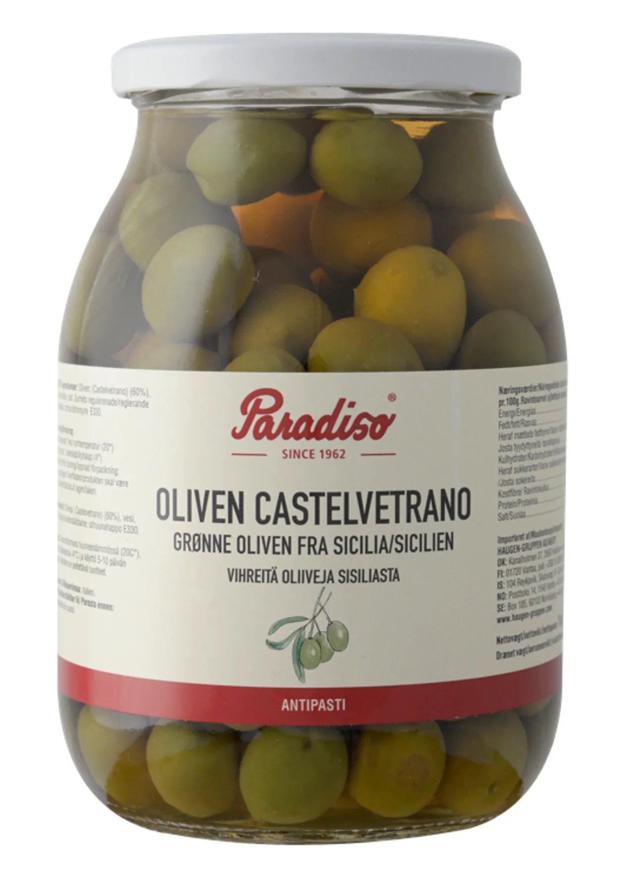 PARADISO OLIVEN GRØNN CASTELVETRANO 6X1KG