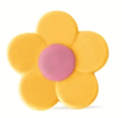 SJOKOLADEPYNT BLOMST GUL Ø 32 MM SJOKOLADEPYNT BLOMST GUL Ø 32 MM