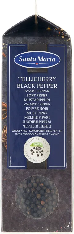 SORT PEPPER TELLICHERRY HEL 450G SANTA MARIA SORT PEPPER TELLICHERRY HEL 450G SANTA MARIA