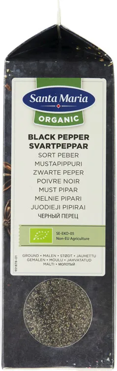 SORT PEPPER MALT ØKOLOGISK 330G SANTA MARIA SORT PEPPER MALT ØKOLOGISK 330G SANTA MARIA