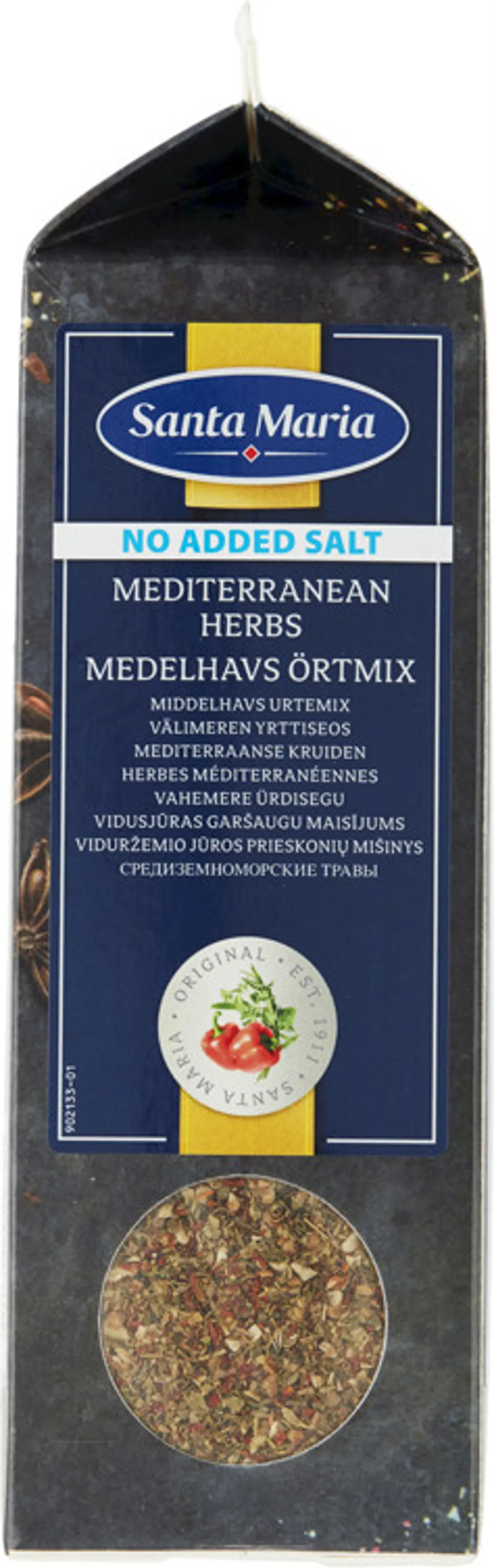 MIDDELHAVSURTER NO ADDED SALT 340G SANTA MARIA