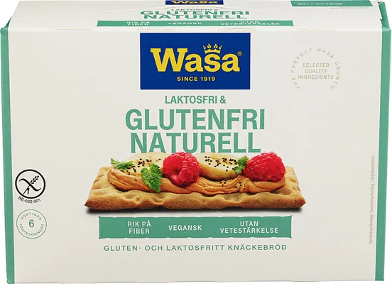 Wasa Knekkebrød Naturell Glutenfri 240g