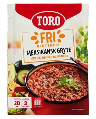 GLUT.FRI MEKSIKANSK GRYTE 183G TORO GLUT.FRI MEKSIKANSK GRYTE 183G TORO