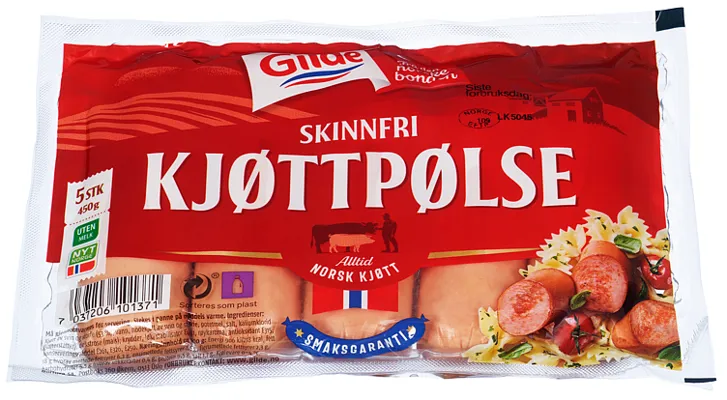 Kjøttpølse Skinnfri 450g
