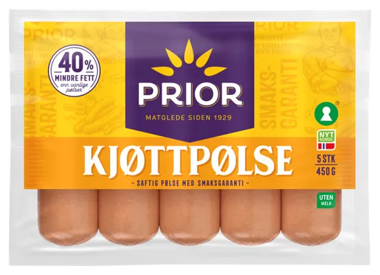 KJØTTPØLSE KYLLING/KALKUN SKINNFRI 450G KJØTTPØLSE KYLLING/KALKUN SKINNFRI 450G