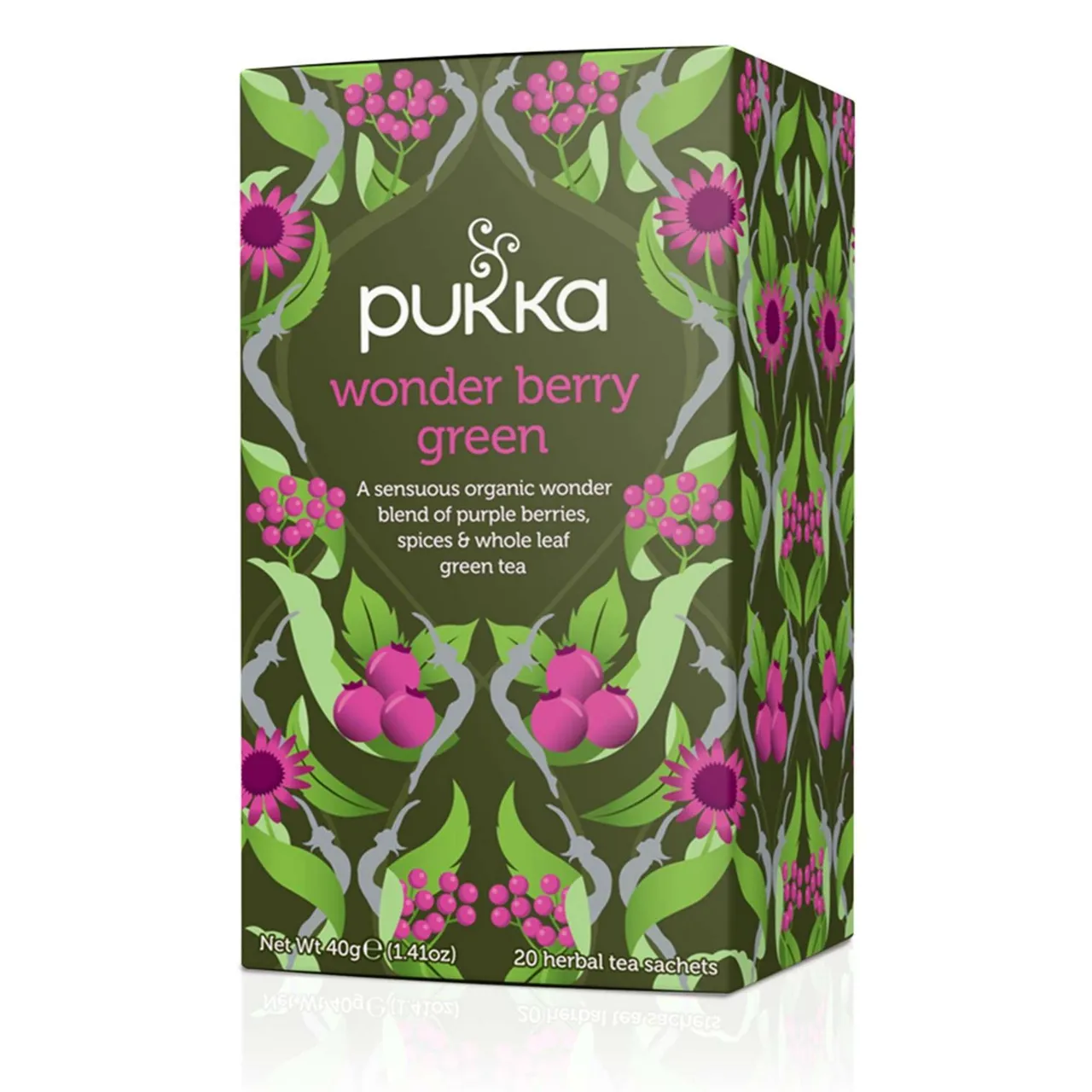 WONDER BERRY GREEN PUKKA URTETE ØKOL. 20STK