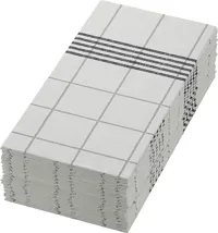 Serv.Towel Napkin M.Grå Ruter 1/8br