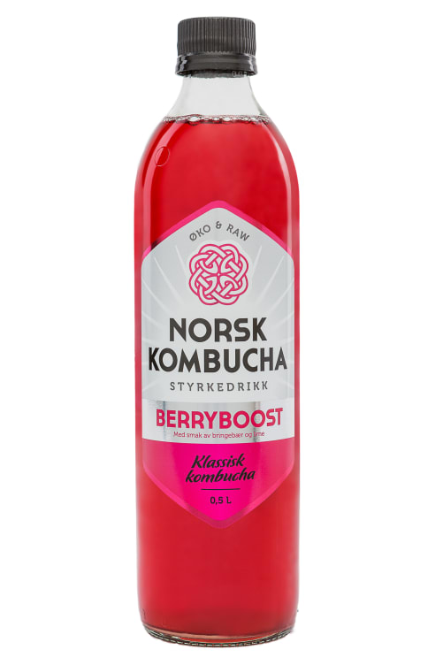 NORSK KOMBUCHA 0,5L,RØD BERRYBOOST