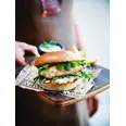 ROUND BRIOCHE ROLL 60GR PRE-SLICE HAMBURGERBRØD DELT