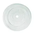 FLAT LID W/DRINKING HOLE 95MM CLEAR PLA 50PCE