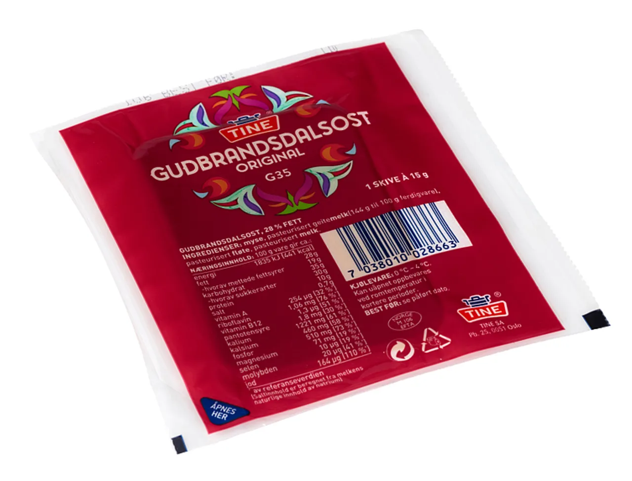 GUDBRANDSDALSOST KUVERT 200X15G TINE