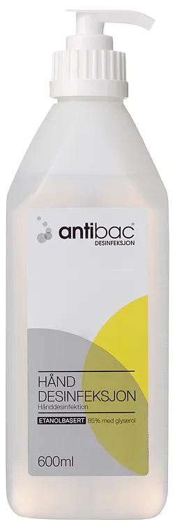 HÅNDDESINFEKSJON 85% 600ML ANTIBAC HÅNDDESINFEKSJON 85% 600ML ANTIBAC